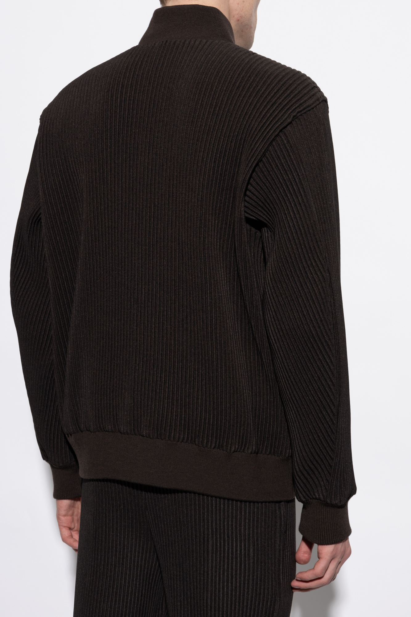 Homme Plissé Issey Miyake Pleated bomber jacket | Men's